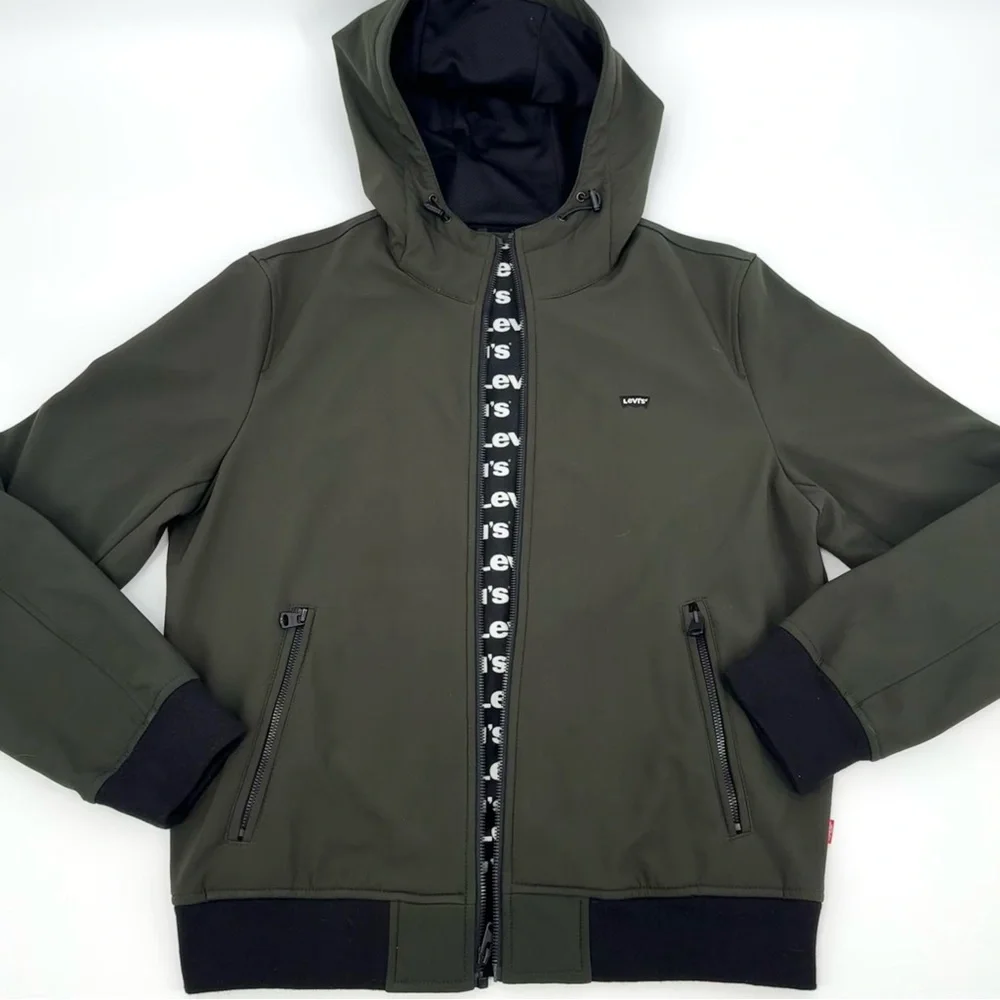 LEVIS Hooded Softshell Full Zip Bomber Jacket - Picture 7 of 15